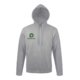 Szara melan&#380;owa bluza z kapturem z mieszanki bawe&#322;ny z kapturem i kieszeni&#261; kangurk&#261;.