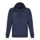Granatowa bluza z kapturem z mieszanki bawe&#322;ny z kapturem i kieszeni&#261; typu kangur.
