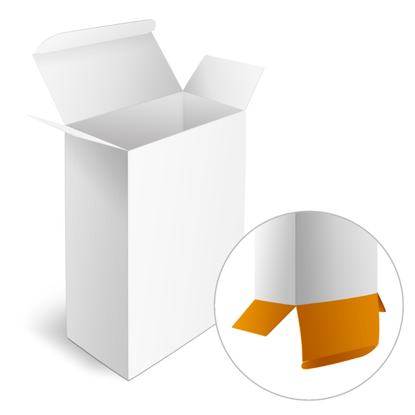 Pudełka składane z przesuniętymi klapkami do zamykania, bez nadruku