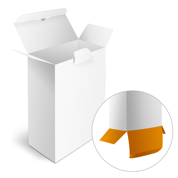 Pudełka składane z klapą zabezpieczającą, bez nadruku